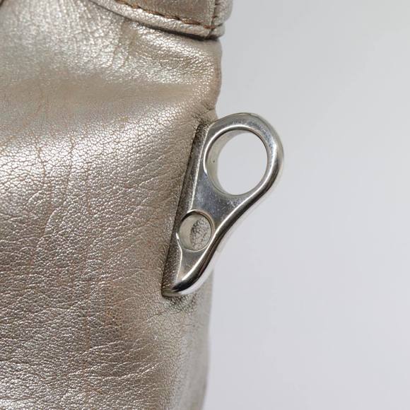 CELINE Hand Bag Leather 2way Silver Auth 91848 - Picture 16 of 16